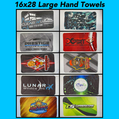 Custom Branded Medium and Large Hand Towels
